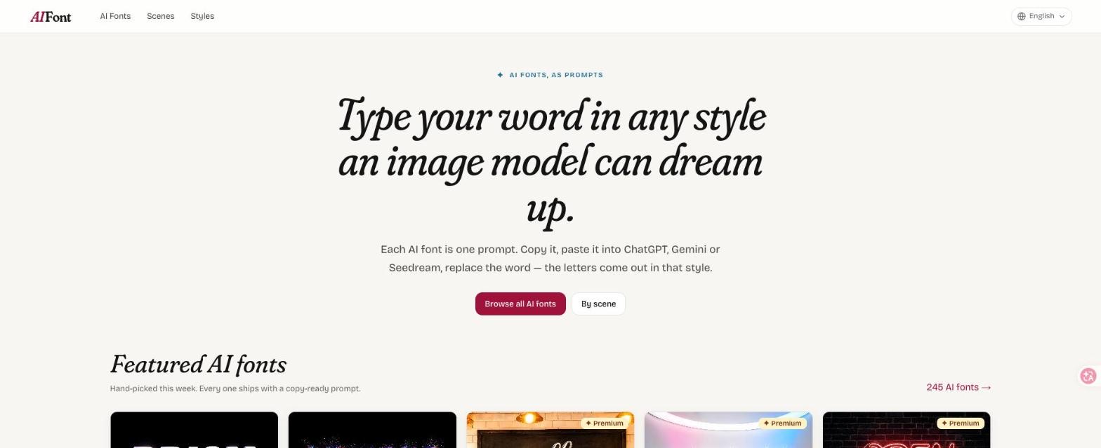 AIFont homepage