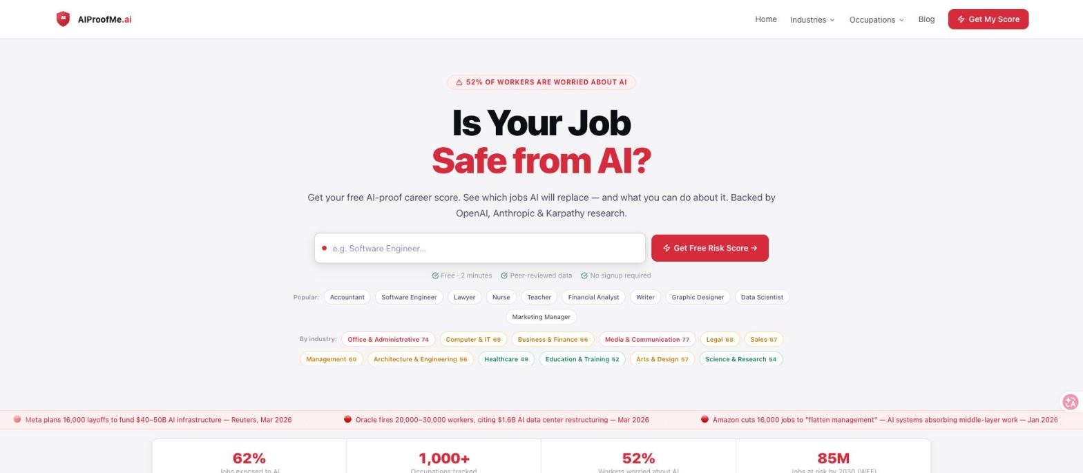 AIProofMe homepage